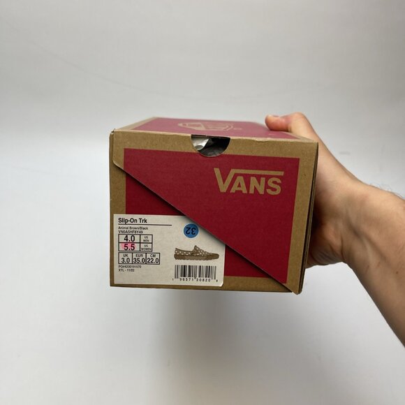 Vans Slip-On TRK Animal Cheetah  Print  AOP 'Brown Black' Wom Size 5.5 US NEW - Picture 10 of 10